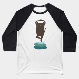 Yoga Cat 1 Baseball T-Shirt